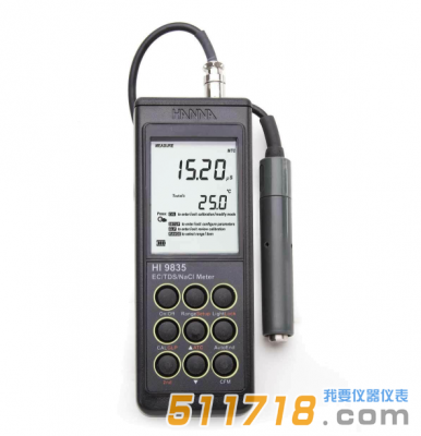 意大利HANNA(哈納) HI9835便攜式電導(dǎo)率儀